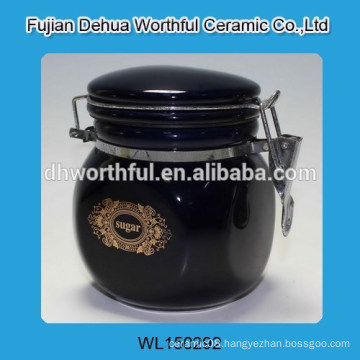 Elegant ceramic sugar canister